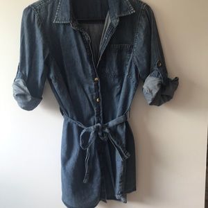 Denim shirt dress